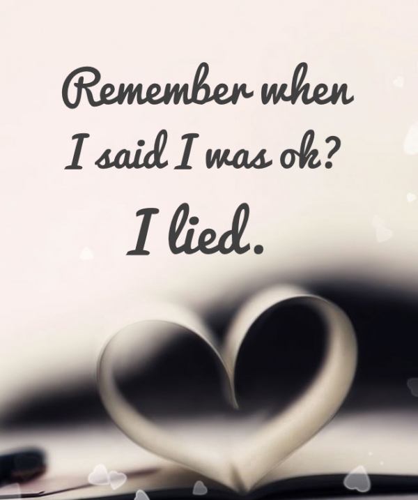 I lied